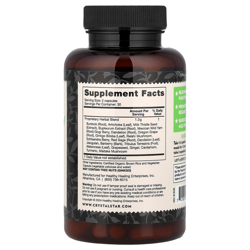 Crystal Star, Liver Renew, 60 вегетарианских капсул