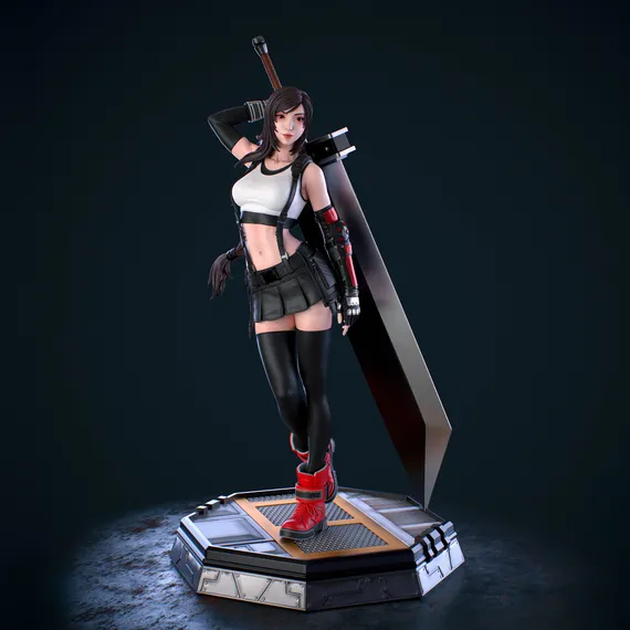 Tifa with Buster Sword - Final Fantasy