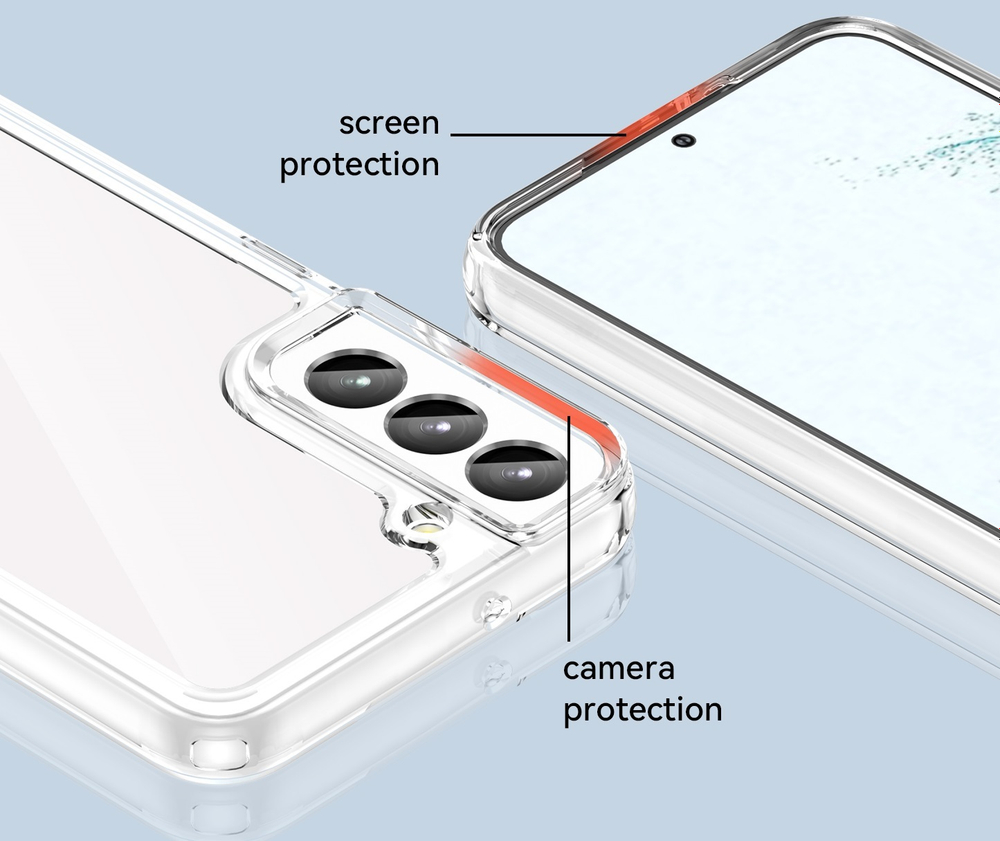 Усиленный прозрачный защитный чехол для Samsung Galaxy S22+ Плюс, увеличенные защитные свойства
