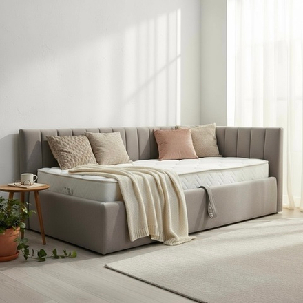 Кровать ПОЛОСКИ Г-ОБРАЗНАЯ с ПМ и ящиком