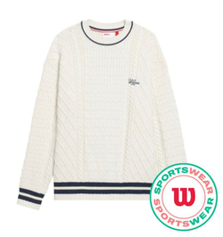 Мужская теннисная кофта Wilson Heritage Cable Knit - Бежевый