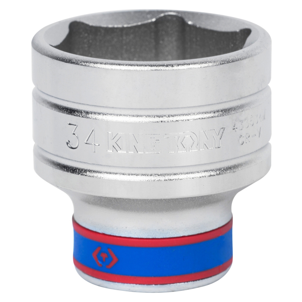 KING TONY (433534M) Головка торцевая стандартная шестигранная 1/2", 34 мм