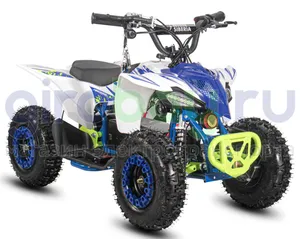 Детский электроквадроцикл WHITE SIBERIA SNEG LETO R 1000W - Голубой фото фото №5