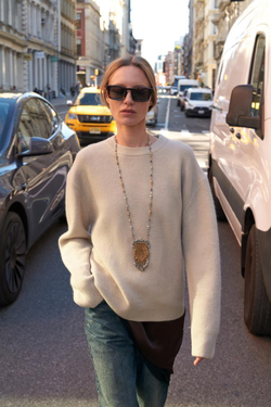 ZARA ОДНОТОННЫЙ СВИТЕР, ЭКРЮ