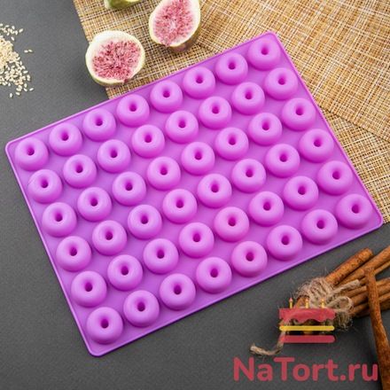 Силиконовая форма «Пончики микро» 48 ячеек