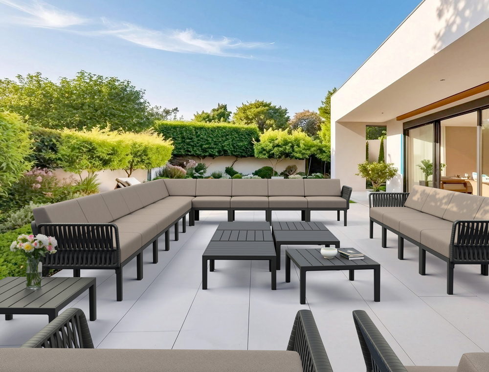 Столик пластиковый кофейный Siesta Contract Portofino Lounge, черный