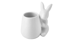 Стакан для ватных палочек Claystreet Кролики - чистюли 8 см