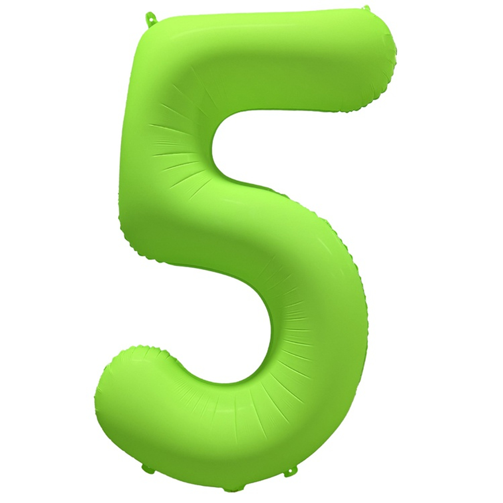 Шар фольгированный Цифра 5 101 см (Зеленый)