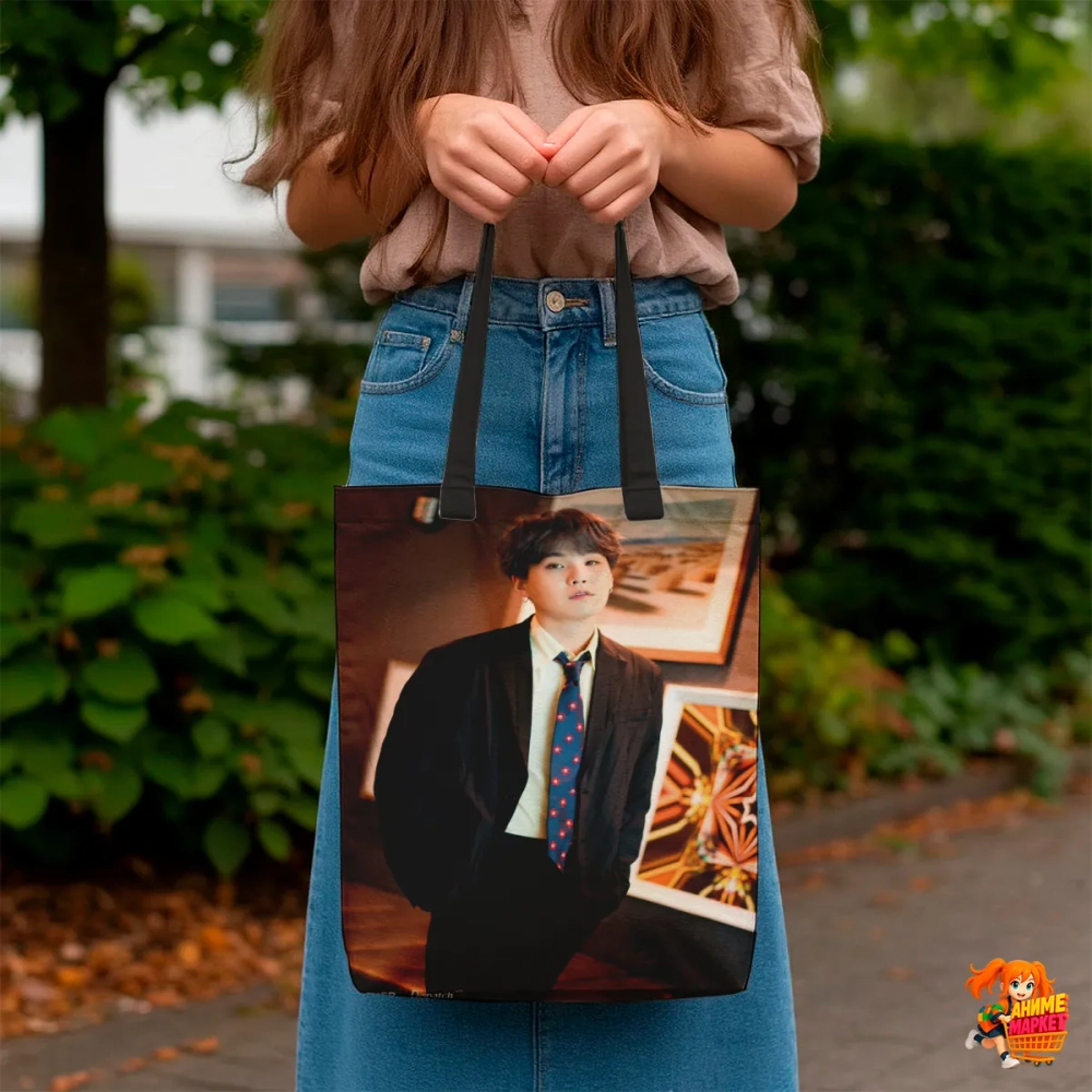 Сумка шоппер с принтом BTS