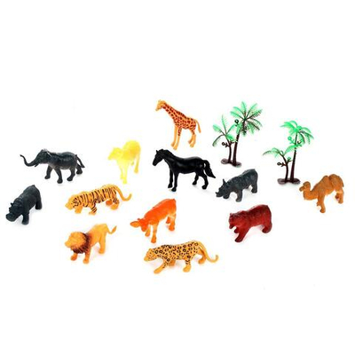 Набор диких животных 12шт, пакет CL03-35
