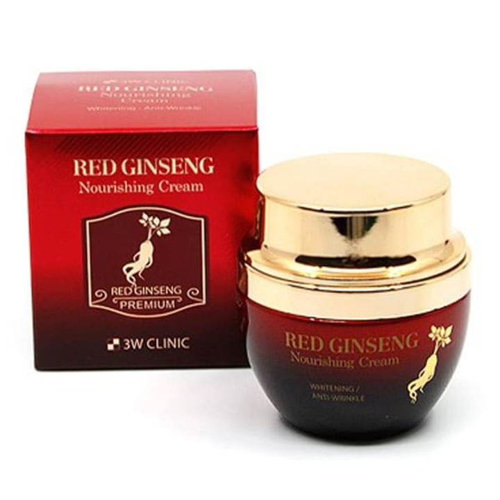 Крем для лица 3W Clinic Red Ginseng Nourishing Cream питательный с муцином улитки и коллоидным золотом 55 г