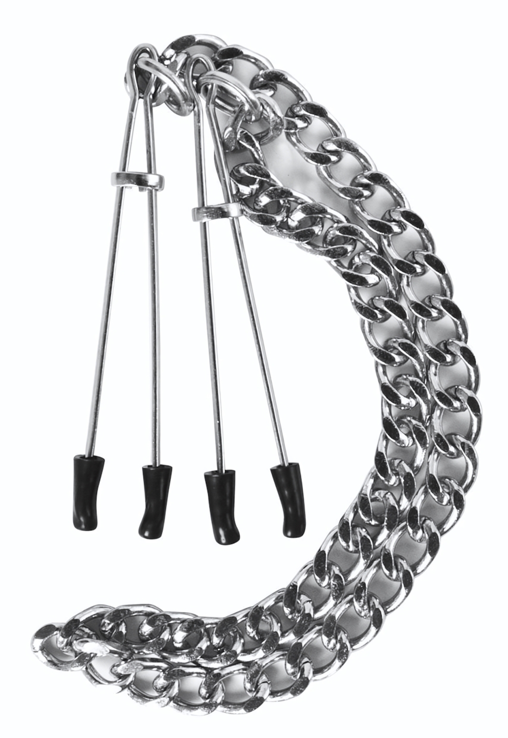 Зажимы на соски Nipple Tweezers с цепочкой (Цвет: серебро)