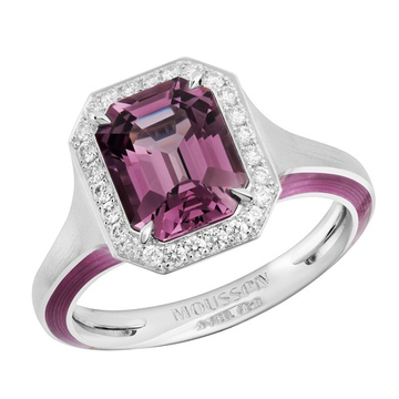 Кольцо со Шпинелью и Бриллиантами, Эмаль, R0143-11/1