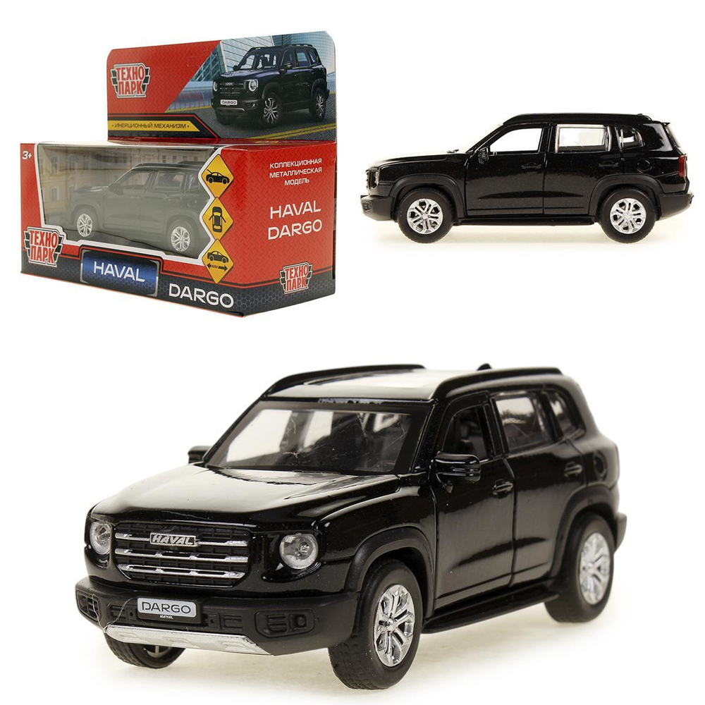 Модель ин. мет. "Hhaval Dargo" 12см, дв, багаж, черный, в коробка DARGO-12-BK (Технопарк)