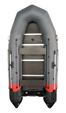Надувная лодка Лидер Тайга Nova-340 Киль (темно-серая/черная/красная)