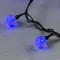Светодиодная гирлянда шарики Пузырьки 10 м., 220V., 100 синих LED ламп 23 мм., коннектор, черный ПВХ, LTC (PCS-100B-B)