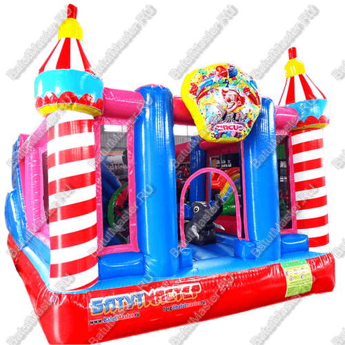 Коммерческий надувной батут "Яркий цирк" 6*4*3 м