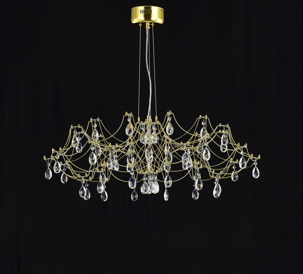 Подвесная люстра светодиодная с пультом и хрустальными подвесками Asfour MyFar Ersilia MR2662-60P-50AD
