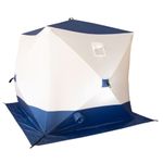 Палатка зимняя куб СЛЕДОПЫТ 2,1 х2,1 м, Oxford 210D PU 1000, S по полу 4,4 кв.м,цв. синий/белый