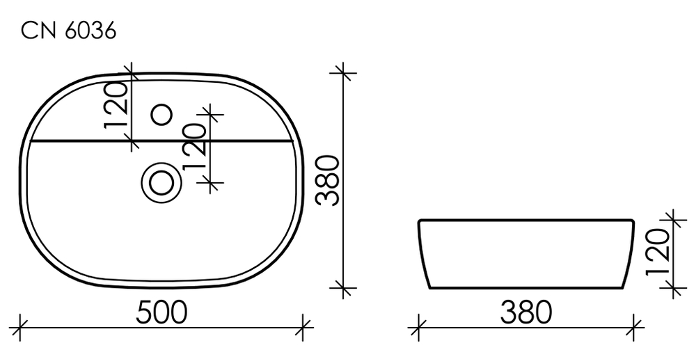Раковина Ceramica Nova Element 50 CN6036 белая