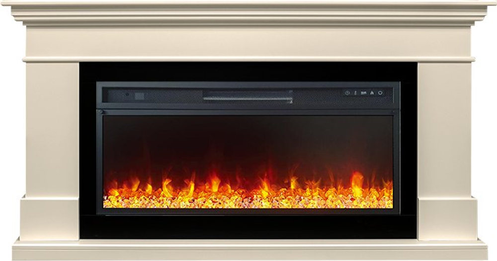 Каминокомплект California  - Слоновая кость (Высота 860) с очагом Vision 42 LED