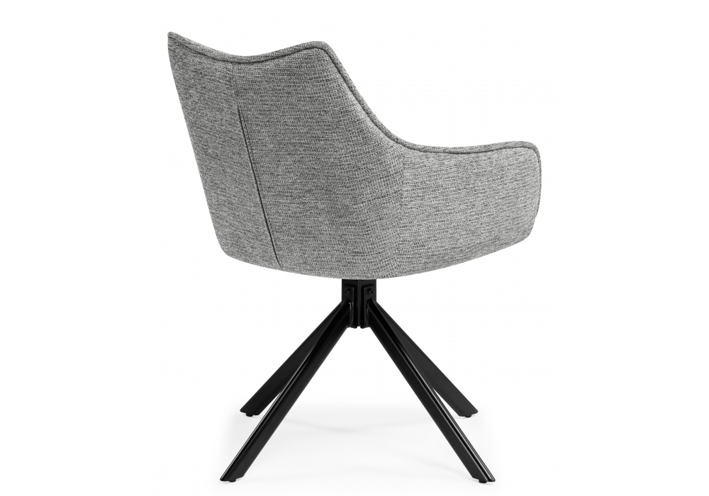 Стул на металлокаркасе Woodville Denever gray, black, ножки черные