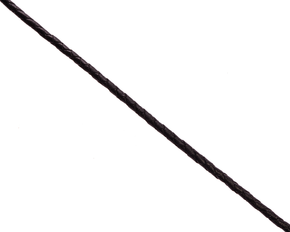 Шнурок плетеный черный Ø 2.0 - 2.2 мм, дл. 40 см