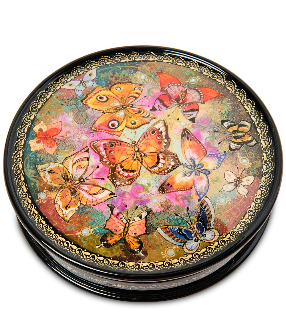 Народные промыслы ШК-30/104 Шкатулка «Бабочка» исп. Гракова