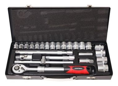 Набор инструментов с телескопической трещоткой 26пр. 1/2'' (6гр.)(10-32мм), в металлическом кейсе EVERFORCE EF-1027