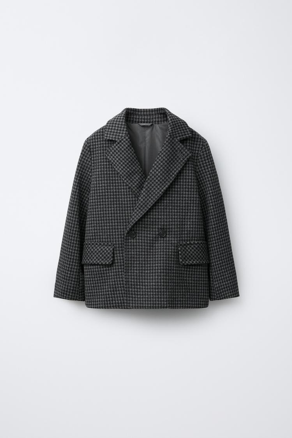 ZARA БЛЕЙЗЕР В КЛЕТКУ, СЕРЫЙ