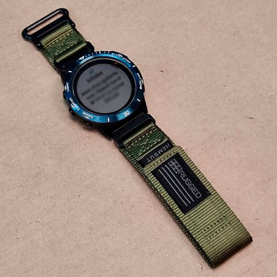 Нейлоновый ремешок Hemsut Rugged 26 мм для Garmin Fenix 7x 6x 5x, Tactix 7 Delta, Enduro 2, Instinct 2X быстросъемный (Хаки)