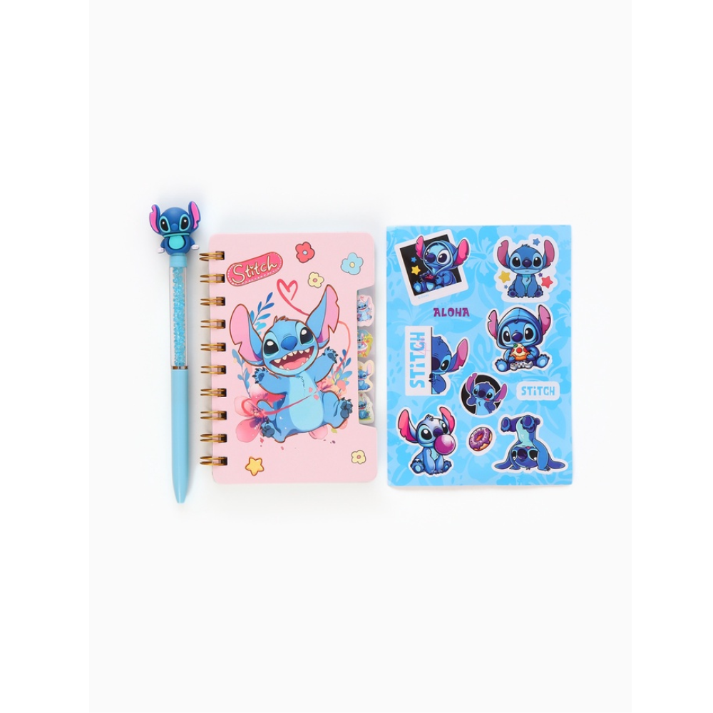 Блокнот мягкий стич с ручкой