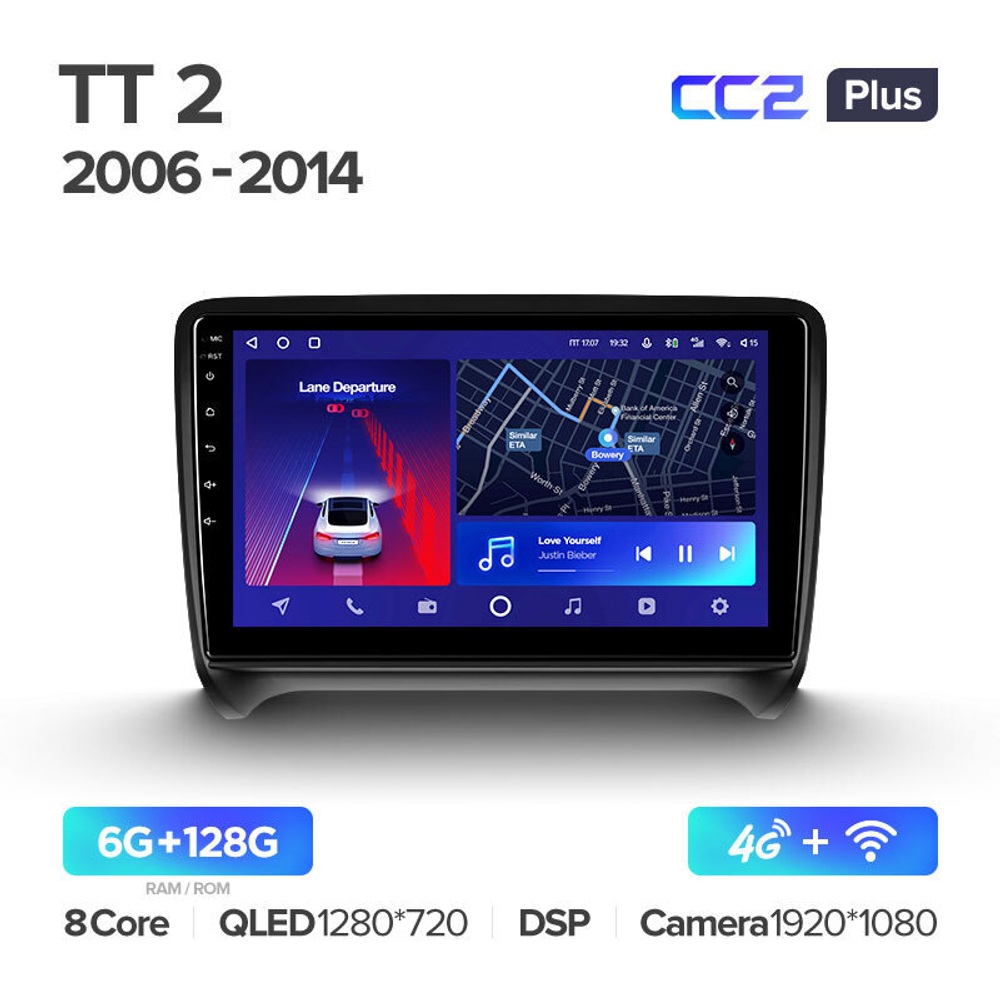 Teyes CC2 Plus 9" для Audi TT 2006-2014
