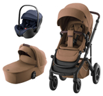 Коляска 3 в 1 Britax Roemer Smile 5Z LUX и автокресло Baby-Safe PRO Style Night Blue Warm Caramel