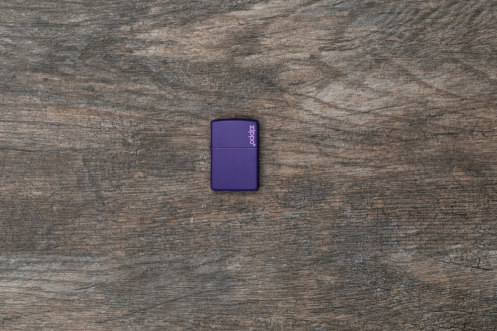 Зажигалка фиолетовая с логотипом Purple Matte ZIPPO 237ZL