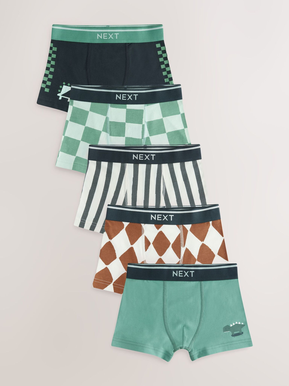 Трусы для мальчика Next E98-875, 5 шт., Зеленый, Черный, Белый