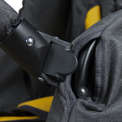 Детская коляска Alis Alvaro 2 в 1 Al 02 т.серый+св.серый+желтая кожа