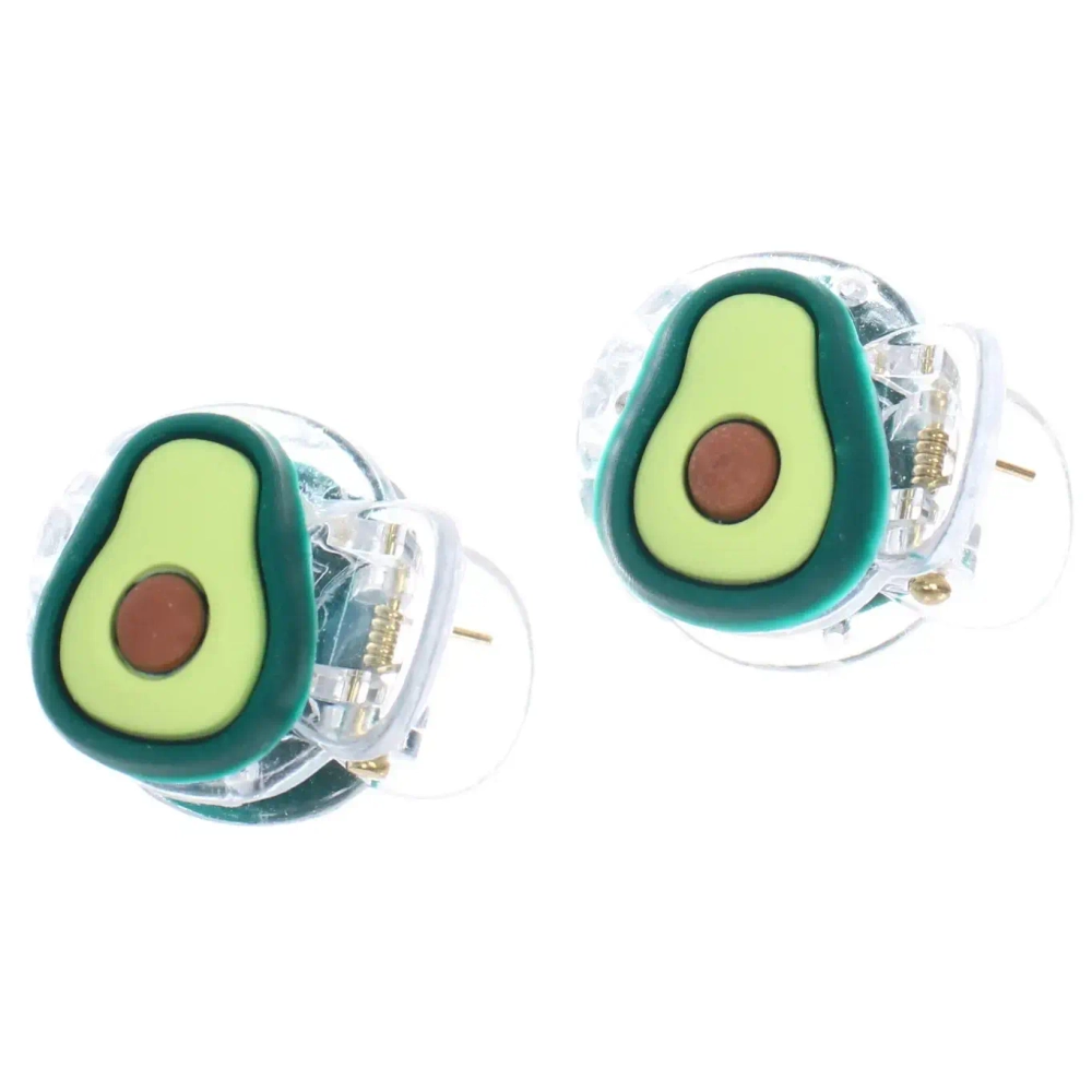Заколки - крабики для волос детские 4шт «ЗЕФИР», авокадики, 2см●