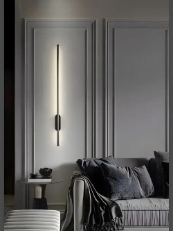 Светильник настенный светодиодный черный, 100см, 21W, бра настенный OutFrame, три режима