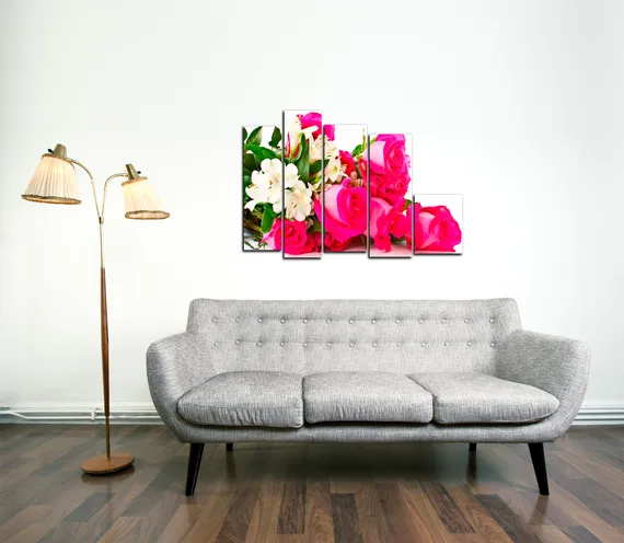 Модульная картина "Розовые розы"
