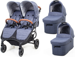 Детская коляска для двойни Valco baby Snap Duo Trend 2 в 1 Синий (Denim)