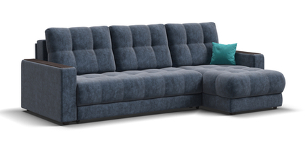 Угловой диван Босс Классик Велюр Роял синий