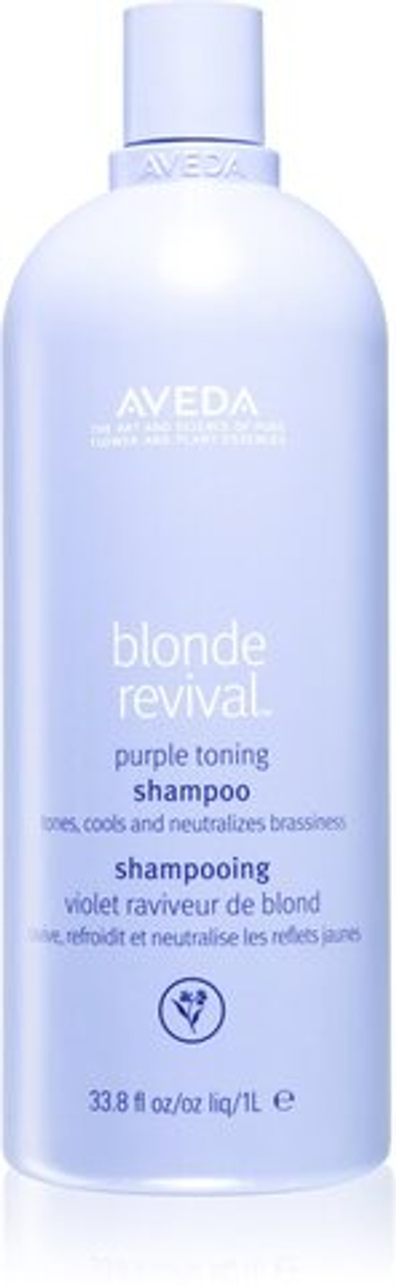 Aveda Blonde Revival Purple Toning Shampoo - Фиолетовый тонирующий шампунь для обесцвеченных или балаяжных волос /   1000  ml  / GTIN 18084036716