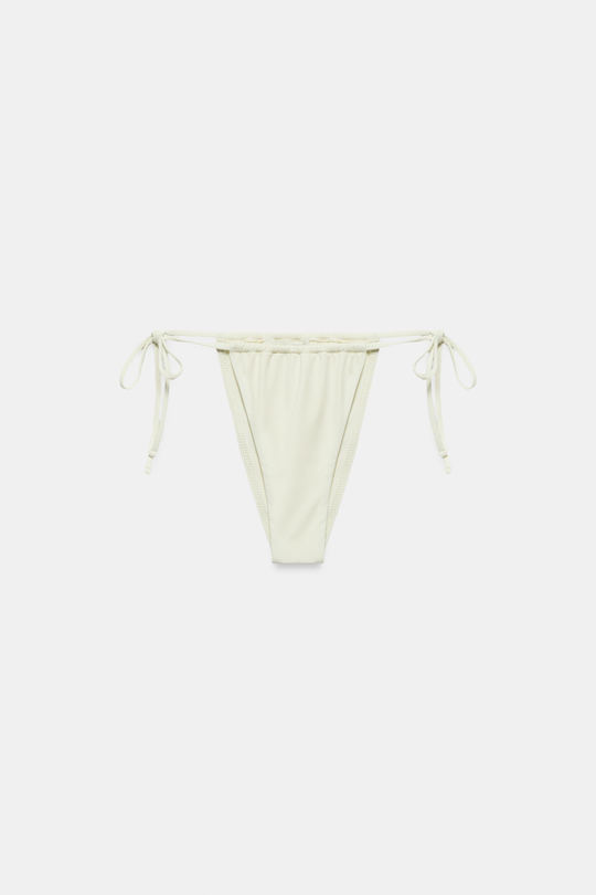 ZARA ПЛАВКИ-БИКИНИ С ЗАВЯЗКАМИ, ЭКРЮ