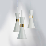 816016 Люстра DUMO 1х40W E14 БЕЛЫЙ МАТОВЫЙ/ЗОЛОТО