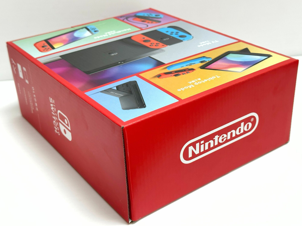 Игровая приставка Nintendo Switch OLED 64 ГБ, без игр, неоновый синий/неоновый красный
