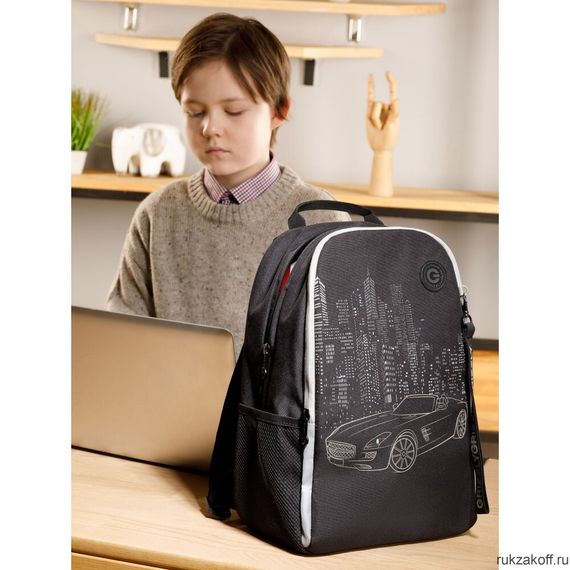 Çanta \ Bag \ RB-351-5 Рюкзак школьный (/1 черный - серый)