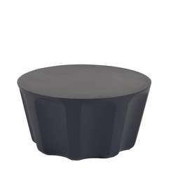 Журнальный столик из бетона Vilandra Ø60 см черный