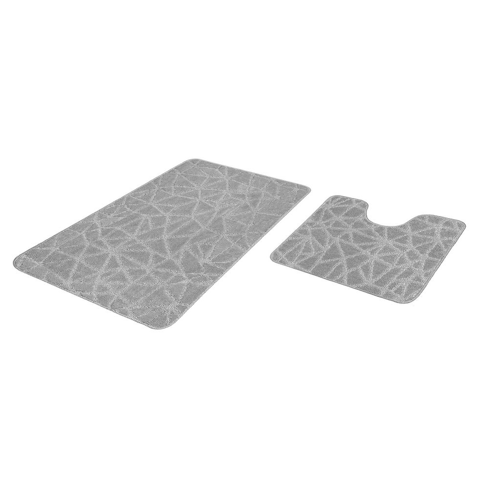 Набор ковриков д/ванной  Shahintex PP 60*100+60*50 серый (01)