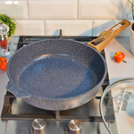 Сковорода 26см Premium blue со съемной ручкой и стеклянной крышкой